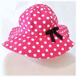 Gymboree Pink White Polka Dot Bucket Sun Hat